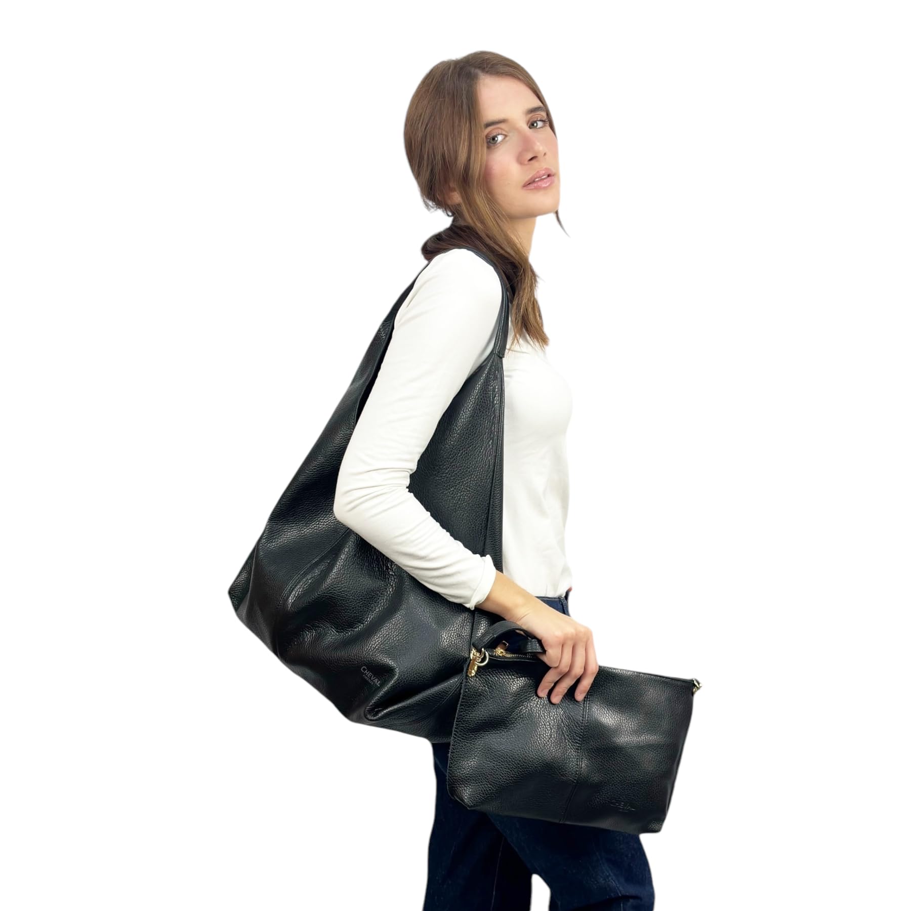 Cheval Firenze Borsa a Spalla Iris, Vera Pelle Made in Italy