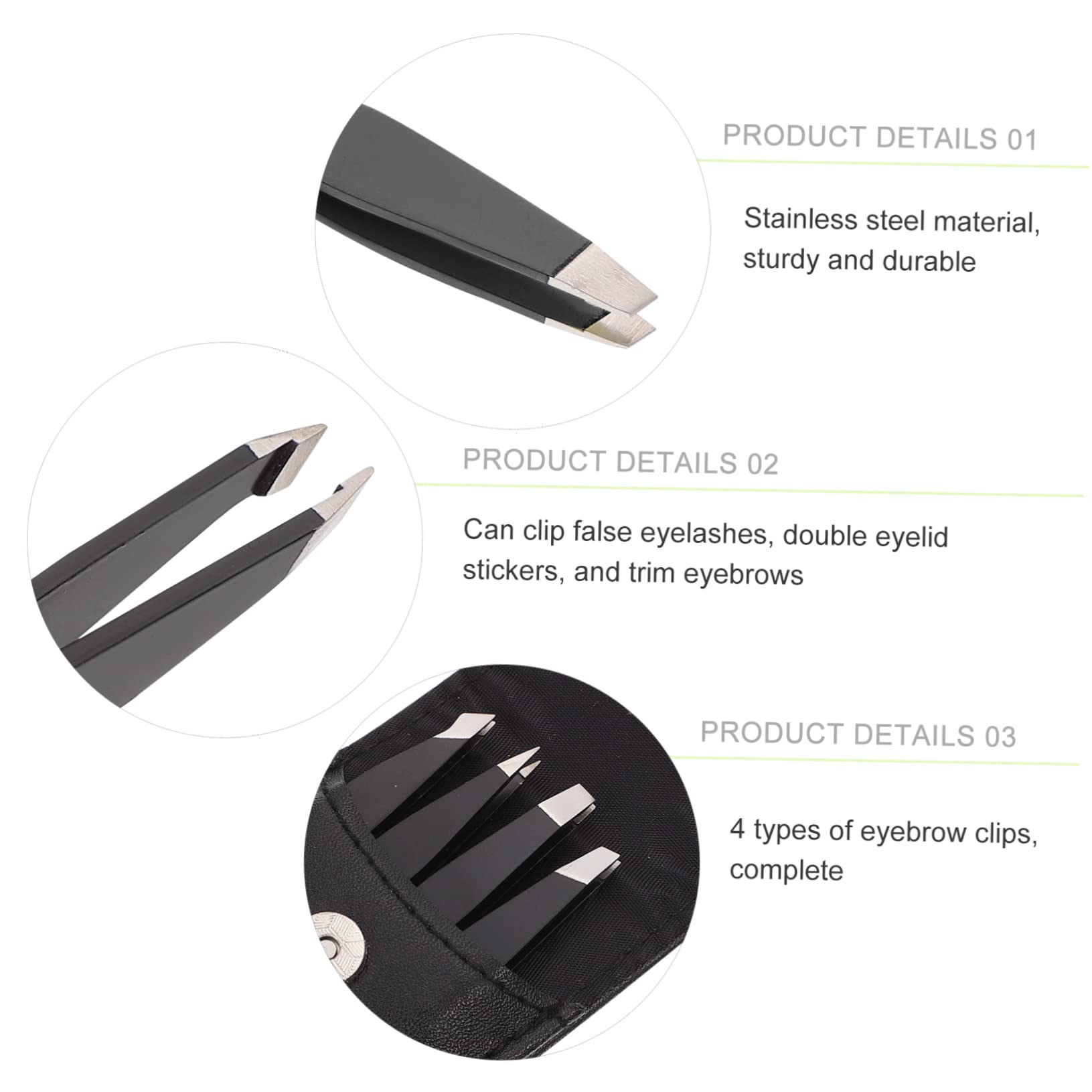 Angoily 20piezas Para Cejas De Herramientas De Belleza Para Depilación Facial Recortadoras De Cejas De Acero Inoxidable Para Uso Personal y Profesional