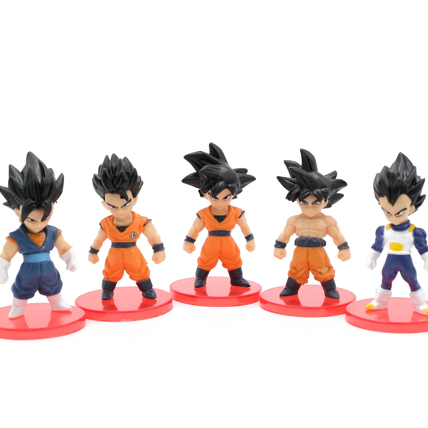 21-teiliges Anime Chibi Figuren Set - Mini Action Manga Sammelfiguren mit Standfuß - Kämpfer & Helden Stil für Anime Fans - Deko, Geschenk & Vitrine - Super Fight Set