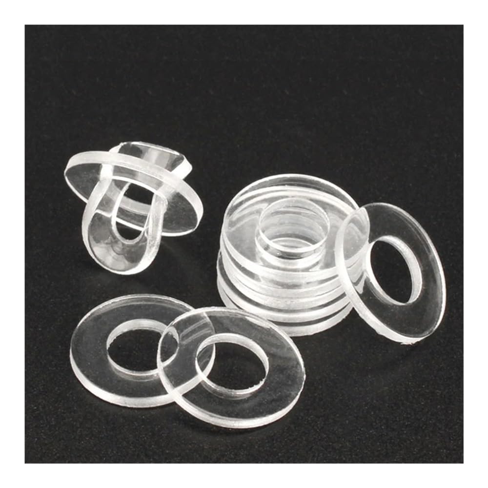 Arandelas planas de PVC Arandela junta plana aislante transparente Suave Duro M1.2-M12 50/100/200 piezas(Soft,M6*18 * 1 * 50Pcs)