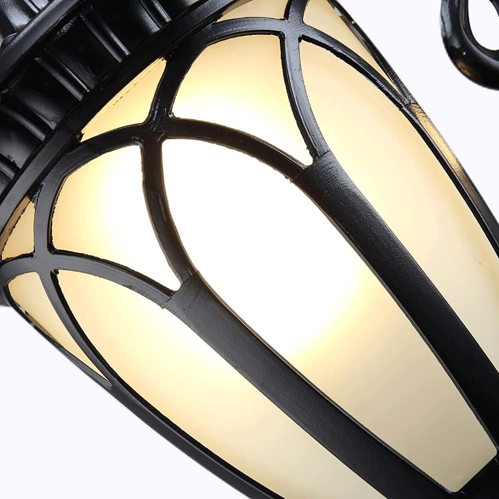 Latarnie zewnętrzne, aluminiowa lampa podłogowa na trawnik uliczny E27 podjazd oświetlenie kolumnowe krajobrazowe IP55 wodoodporna wiktoriańska Retro wysoka słupowa lampa słupkowa 2-światła Vintage la