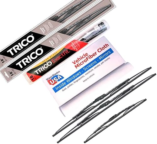 Miniatura 7 de Juego de 2 limpiaparabrisas para Nissan Altima DriverPass Trico Steel 2017 con paño interior de microfibra para automóvil