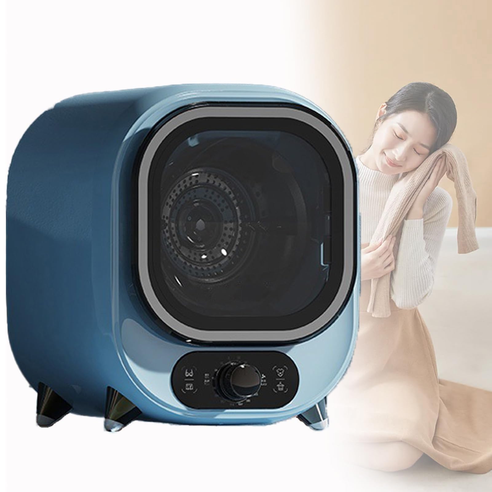 Secadora De CondensacióN PequeñA Con Tina De Acero Inoxidable, Secadora De Ropa De CondensacióN, Con Capacidad De Carga De 0.8 Kg, Ideal Para Hogares, Apartamentos,Para Espacios PequeñOs(D)