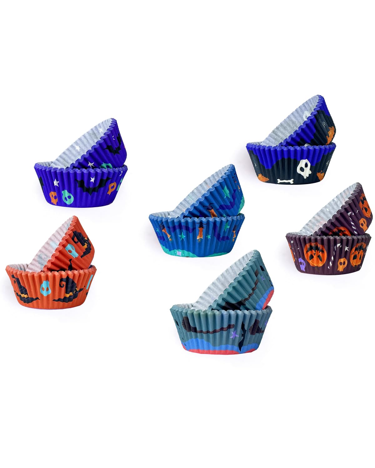 Set Di 300 Pirottini Per Muffin Standard, Per Cupcake, 6 Disegni