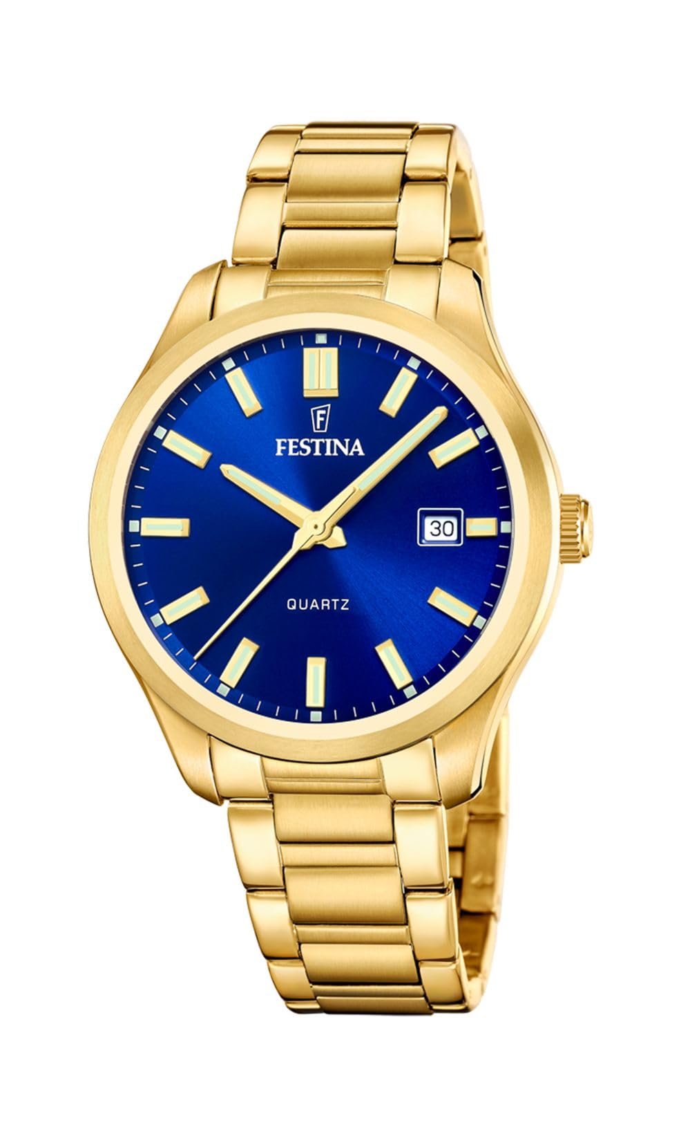 Festina Reloj Hombre Analógico de Acero Inoxidable 316l Plateado