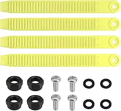 BOXOB 4 Fixação de Tira Snowboard Substituição, 20x2,1cm Fixação Tira Tornozelo para Snowboard com Parafusos Porcas Anilhas para Patins e Equipamento Desportivo