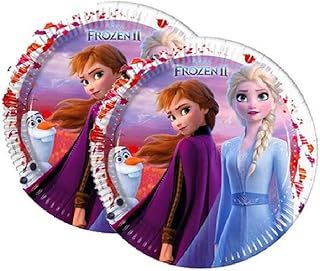 Procos 91125 talerz imprezowy Disney Frozen 2, Królowa lodu 2, Anna i ELSA, 8 sztuk
