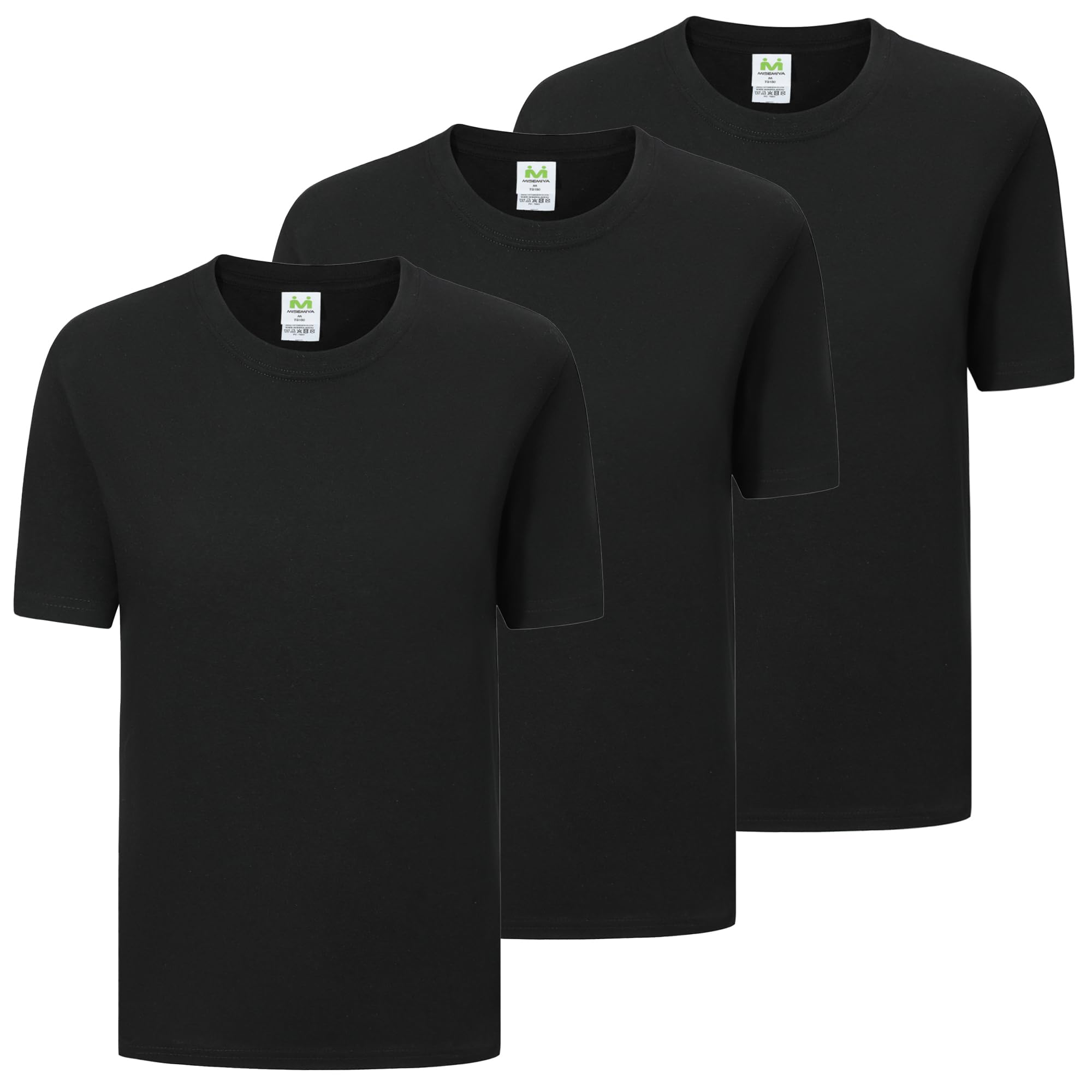 MISEMIYA T Shirt - Mz-3-ts135 T-Shirt Unisex - Adulto (Pacco da 3) - 3