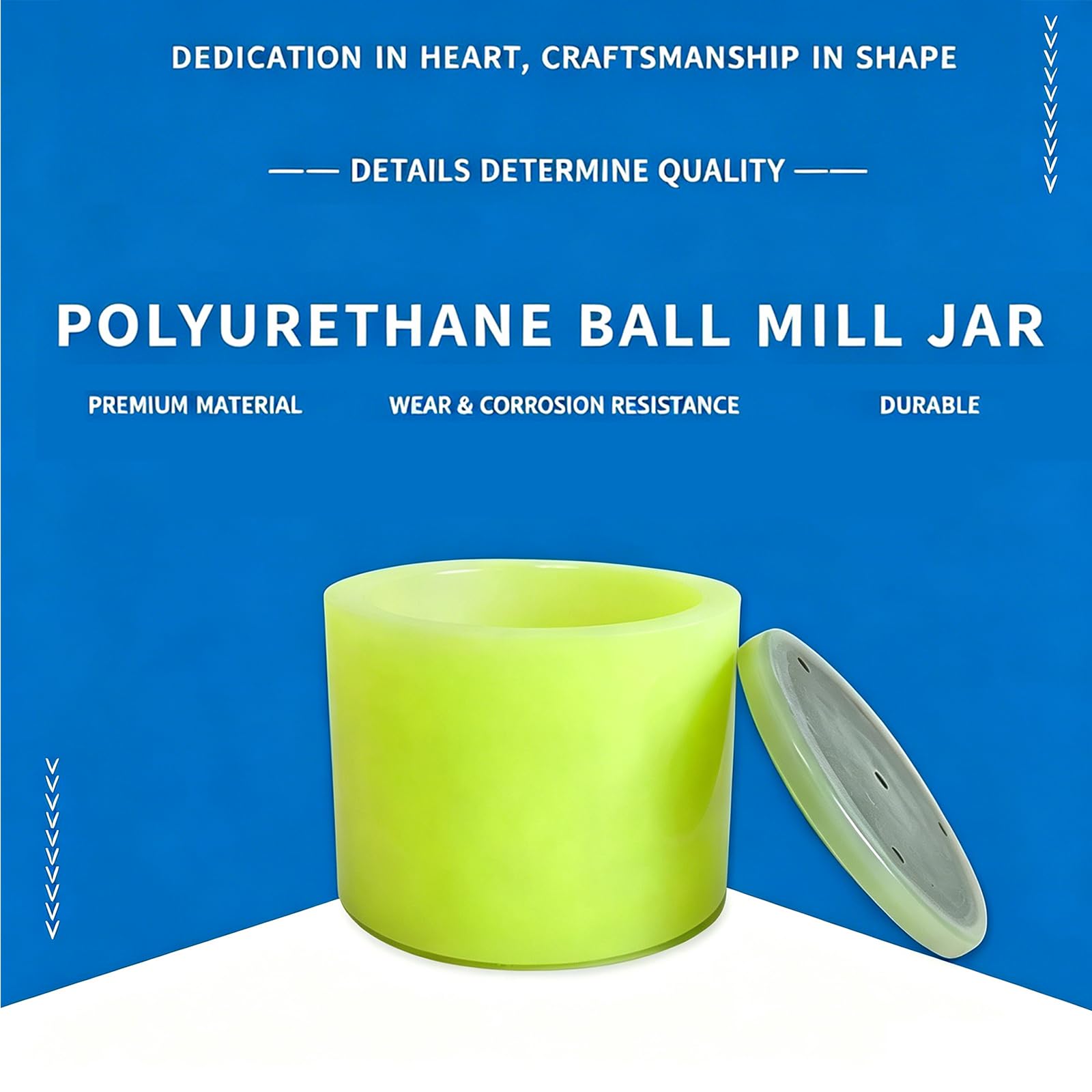 Molino De Bolas Planetario, Recipiente De Molienda De Poliuretano, Contenedor De Molienda De PU Resistente Al Desgaste, Resistente Al Desgaste Y A La Corrosión, 500ml