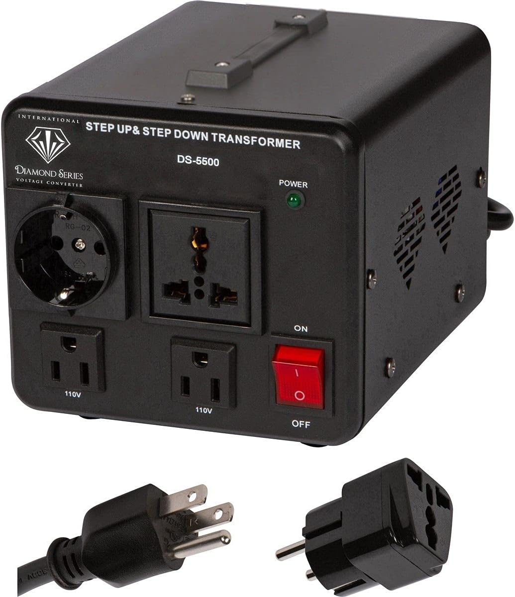 Dynastar Step Up & Step Down Voltage Converter and Transformer, 110-220 to 220-240 Volts; Heavy Duty, Extra Durable Lifetime Coil, 5-Year-Warranty, 5500 Watts