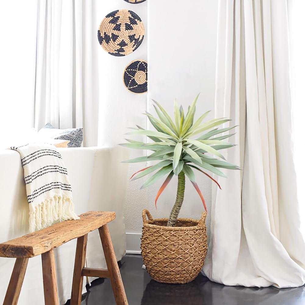 Briful Large Fake Agave Plants 3ft/35inch Tall Artificial Yucca Plants in Black Pot Outdoor Faux Agave Plant for Home Decor Office Fornt Porch Balcony Living Room Decor - Image 4