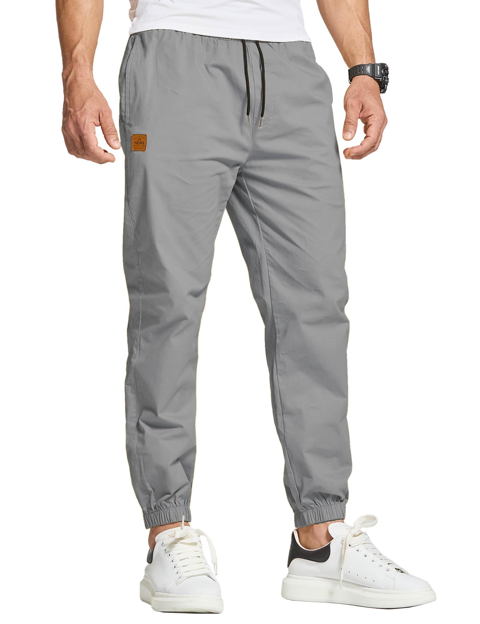 JustSun Pantaloni da Lavoro Uomo Cotone Cargo Casual Pantaloni Tuta Uomo Pantaloni Jogging Slim Fit con Tasche