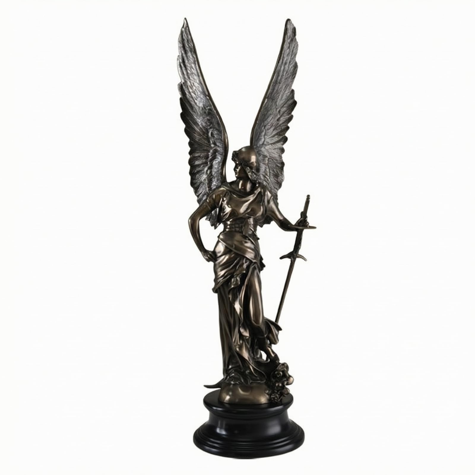 Statua Alato Elegante Decorazione