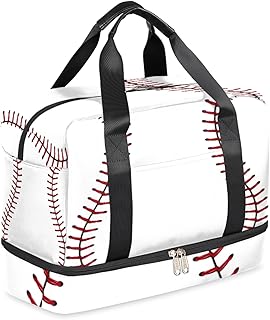 Borsone sportivo con scomparto per scarpe da baseball, linea di cucito da palestra, borsa da viaggio, leggera, impermeabile, per uomo e donna