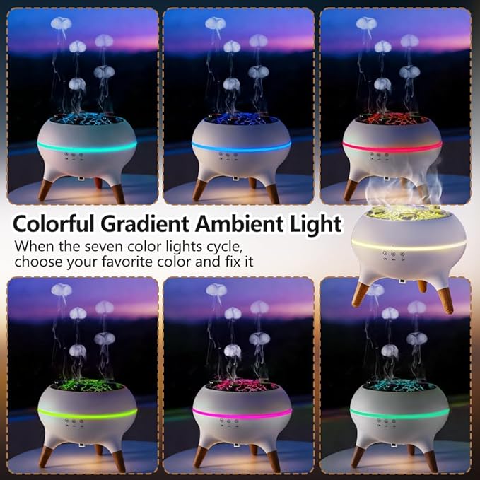 Difusor de Aromas Jellyfish 250ML, Humidificador con Luz y Control Remoto miniatura 5