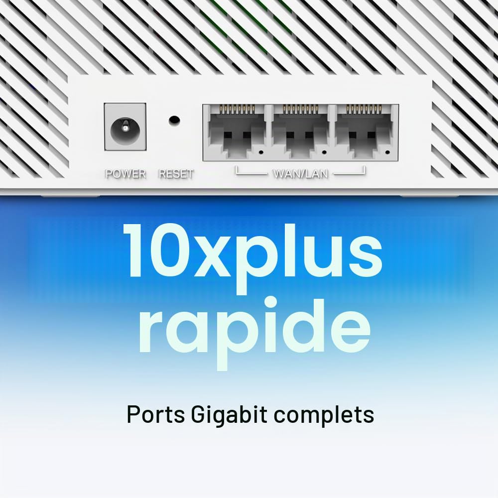Mercusys TP-Link Mesh Wi-FI 7 BE3600Mbps Double Bande, 3 Ports WAN/LAN Gigabit, Couverts jusqu'à 460m2, 4K-QAM, MLO, Multi-RUs, Contrôle par APP, Halo H25BE(2-Pack)