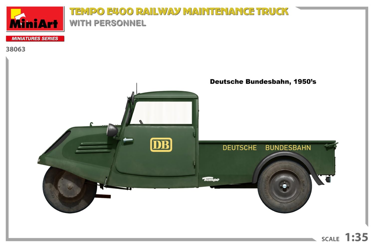 Miniart 1:35 - Camión de Mantenimiento ferroviario Tempo E400