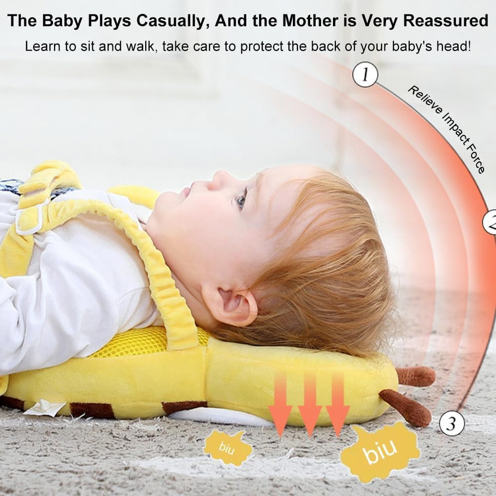 Soporte para la Cabeza del Bebé,Cojín de Protección para la Cabeza del Bebé,Protector de Cabeza,Almohada Protección para la Cabeza del Bebe,Ajustables Anti-Caídas Almohada,para Gatear y Camina
