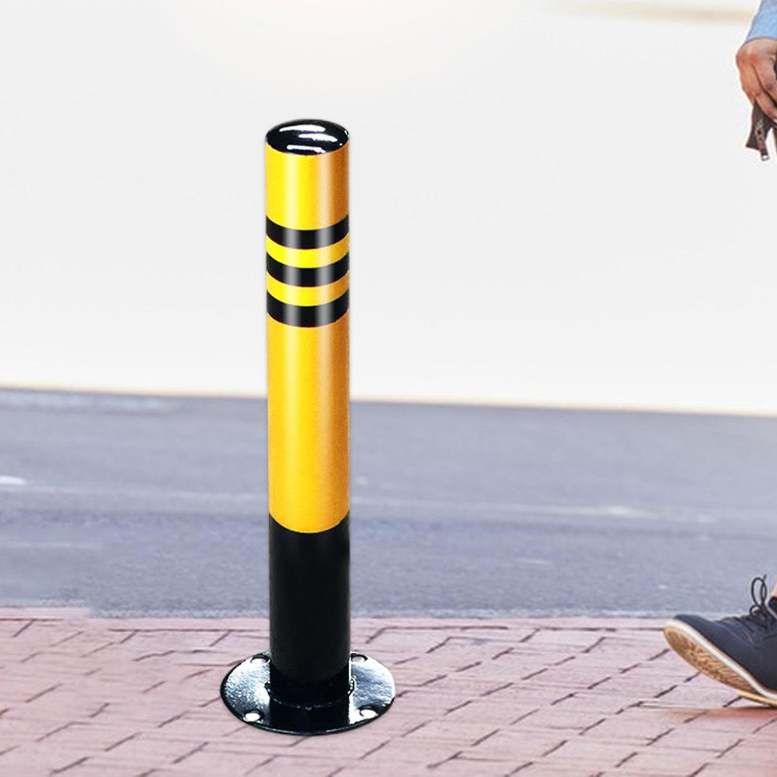 Bolardo Metálico Tipo Bolardo, Barrera de Tubular para Aparcamientos, Entradas de Vehículos, Senderos Peatonales Y, 75 Cm X 7.6 Cm