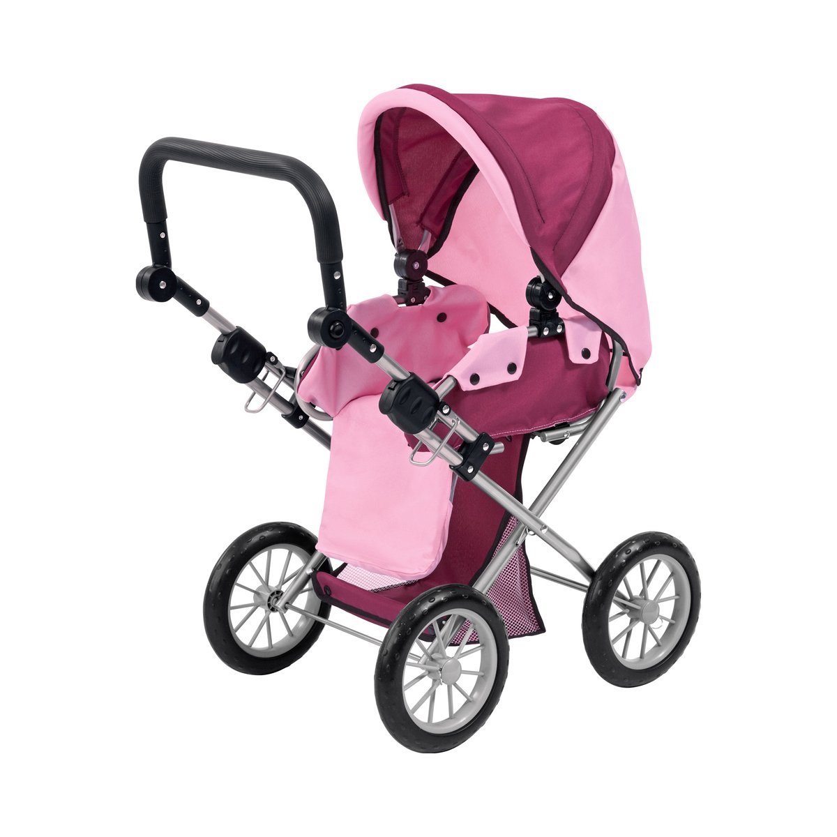 Bayer Design 13614AA wózek dla lalek City Star, bordowy/miękki różowy
