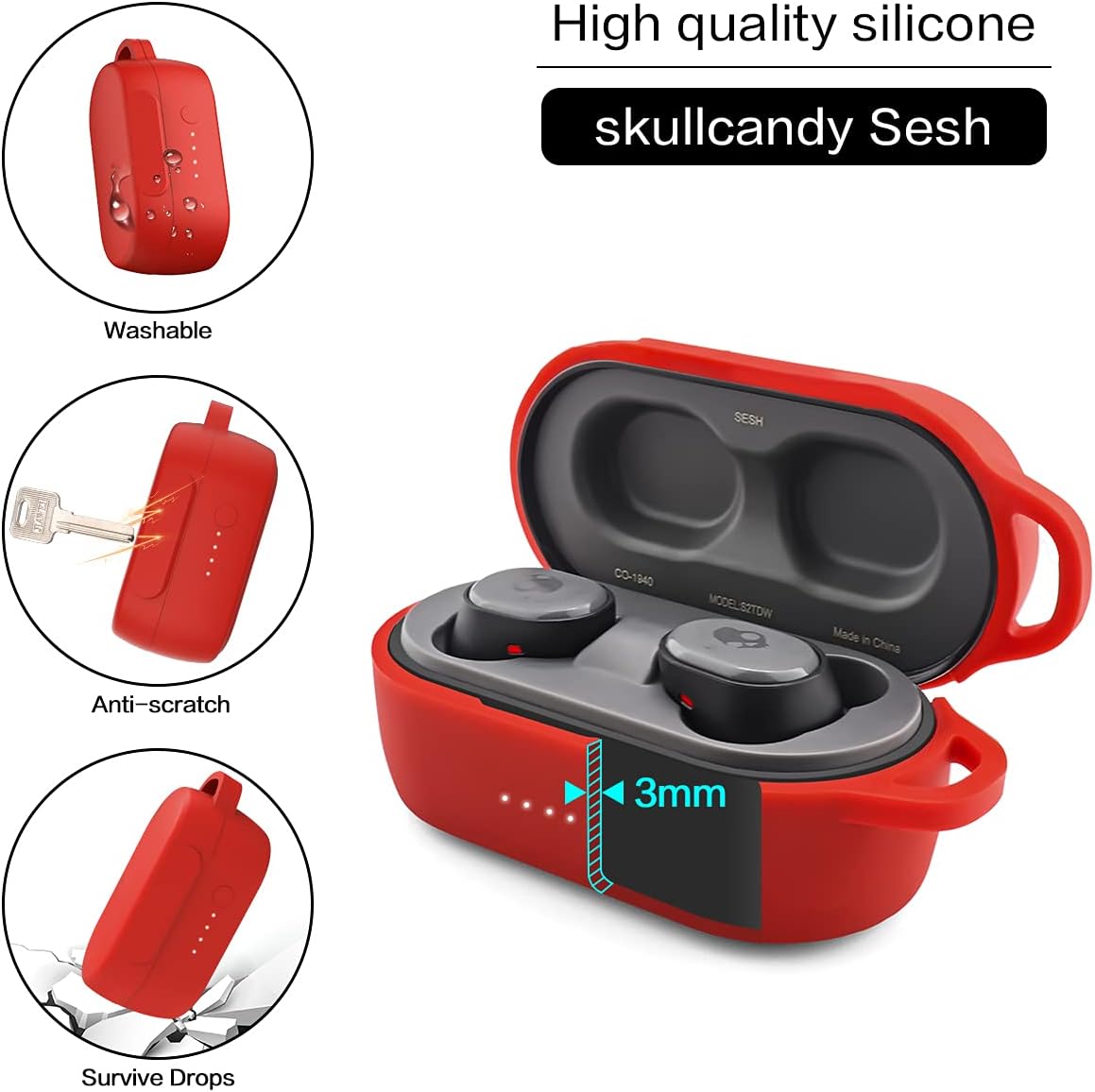 Skullcandy Earbuds Case Cover Skullcandy Sesh Evo Case Cover