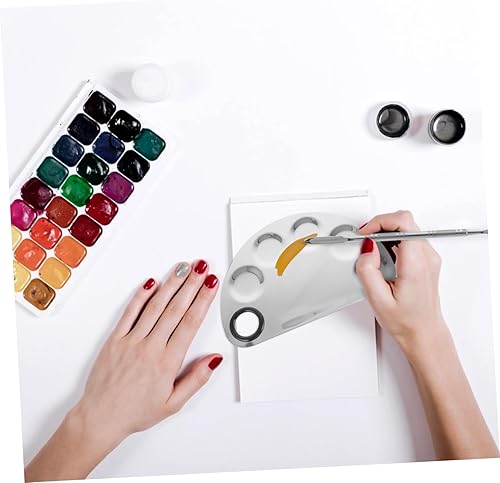 Stainless Steel Makeup Mixing Palette Set 2pcs 4-Tools Includes Spatulas for Cosmetic Mixing for Nail Personal Use