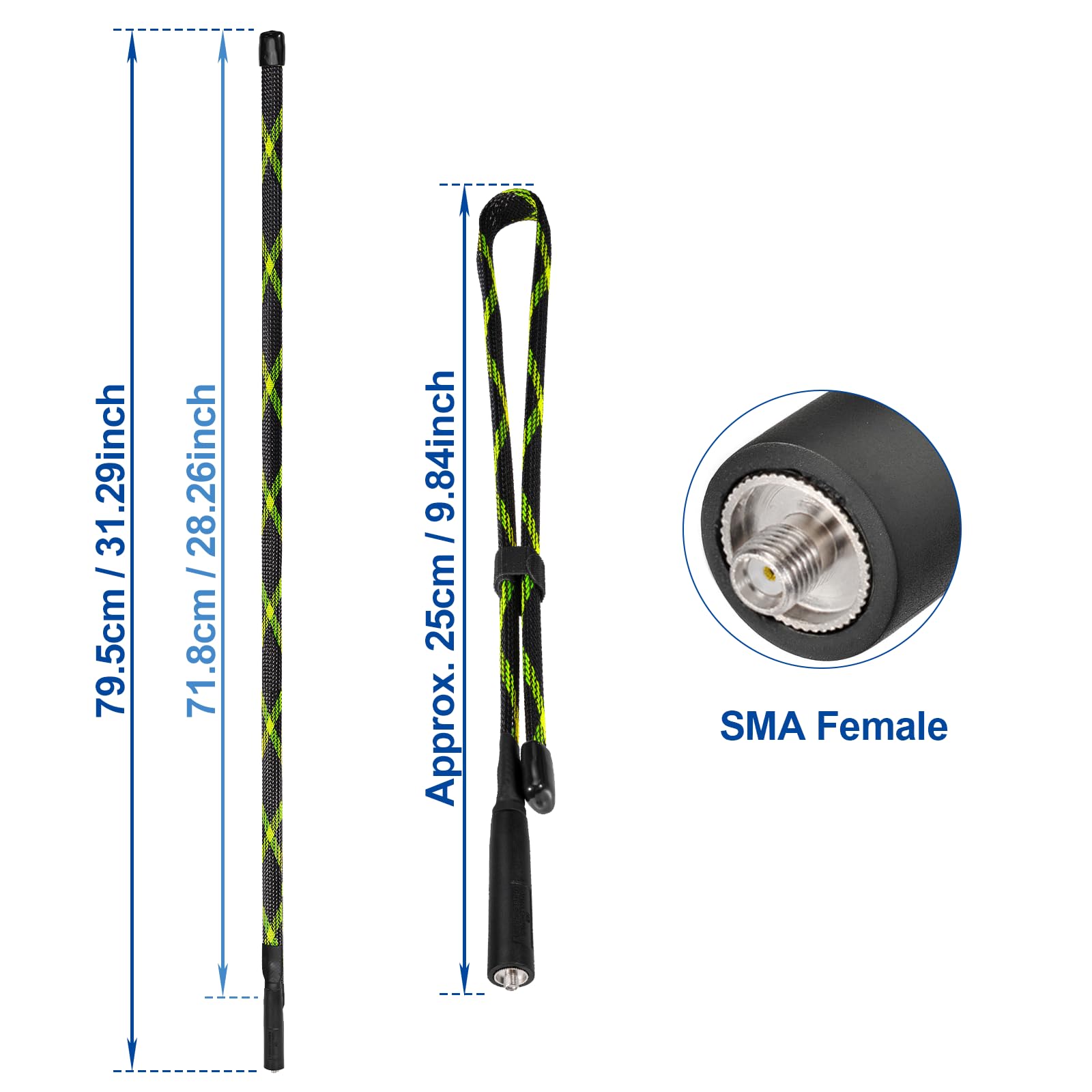 Câble Rallonge Antenne SMA 1m - Pour Radio Amateur Et Talkie-Walkie