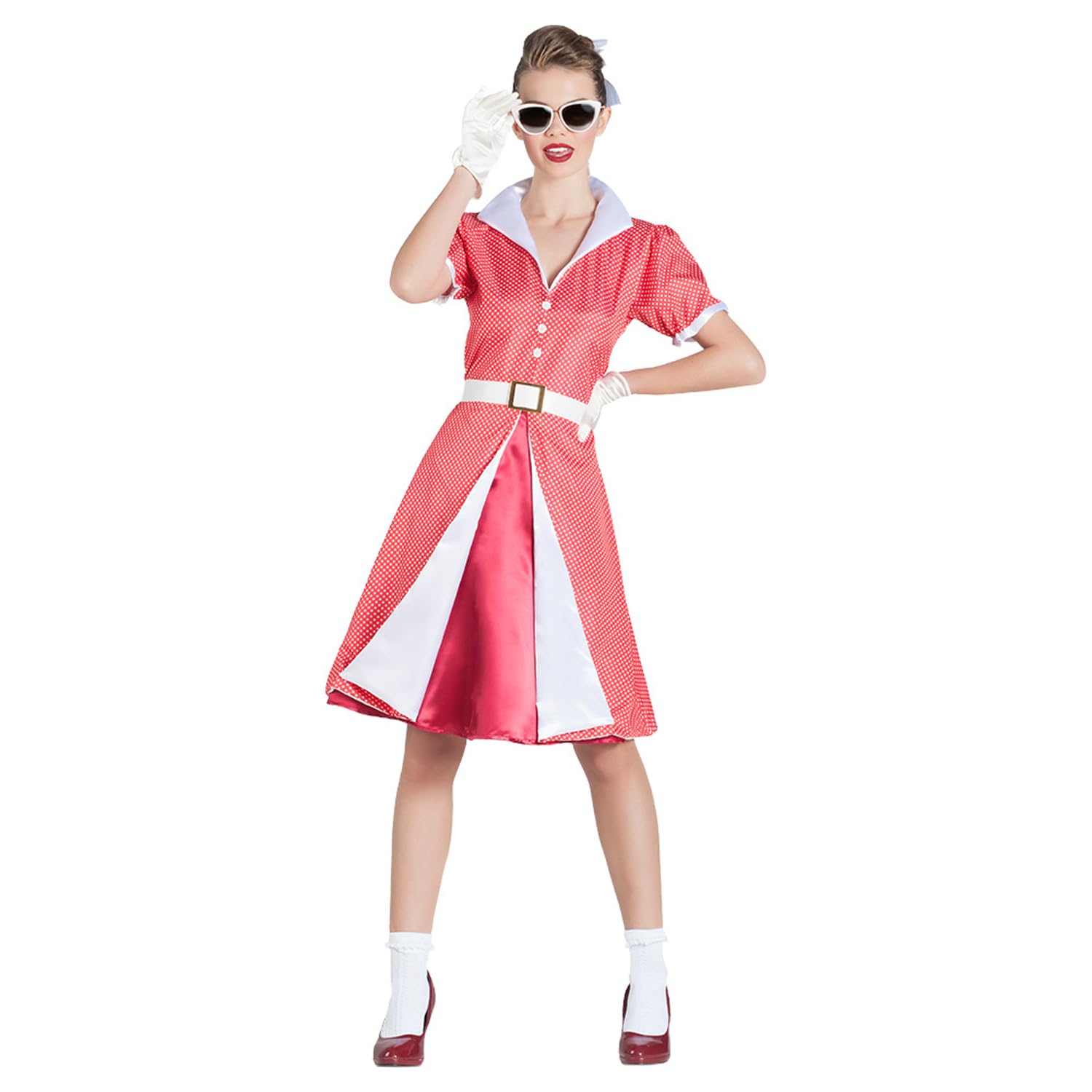 Boland 84076 Adult 50s Barbara Costume, Multicoloured, M-L