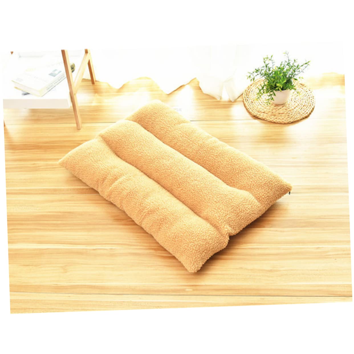 SUPVOX Warm Pet Bed Cushion for Dogs Light Coffee Color PP Cotton Stuffed Dog Sleeping Pad Supplies for Autumn and Winter for Indoor Use