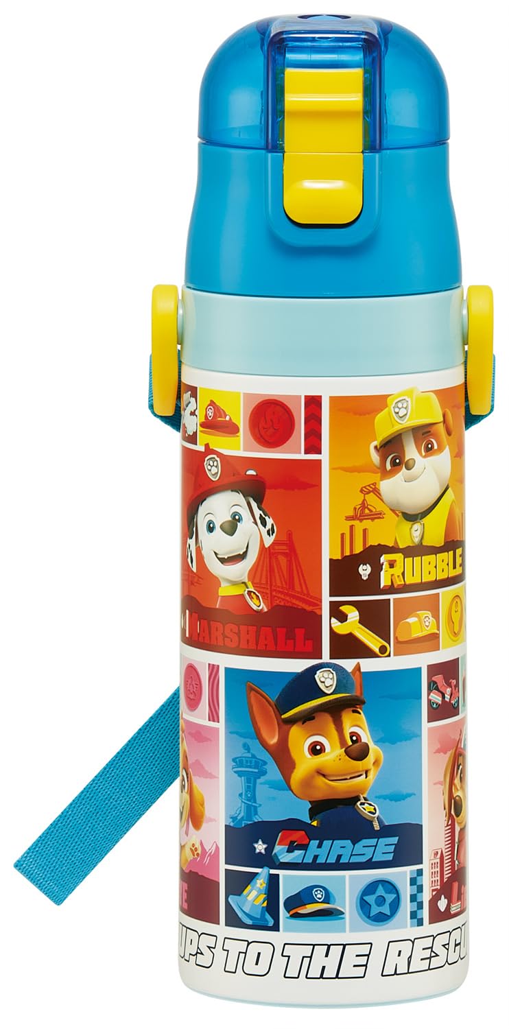 Skater SDC4-A Children's Water Bottle, Direct Drinking, 15.2 fl oz (470 ml), Paw Patrol 25, Boys, Cold Insulation, Stainless Steel, Lightweight Type, Sports Bottle, Kids, Water Bottle : Home & Kitchen