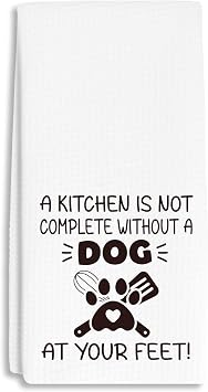 Funny Dog Towels Dish Towels Dishcloth, Dog Mom Gifts for Women Dog Lovers, Cute Dog Decor for Kitchen Bathroom Home, 16 x 24 Farmhouse Decoration Hand Towels. 086
