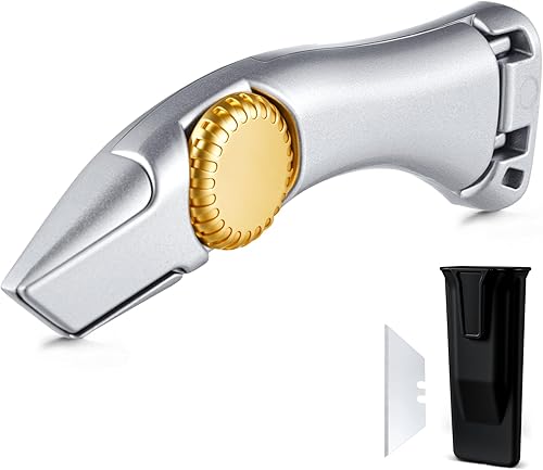 1 juego de cuchillos para alfombras, cuchillo de vinilo resistente para paneles de yeso con cuchillas de repuesto fijas de utilidad de hoja fija,