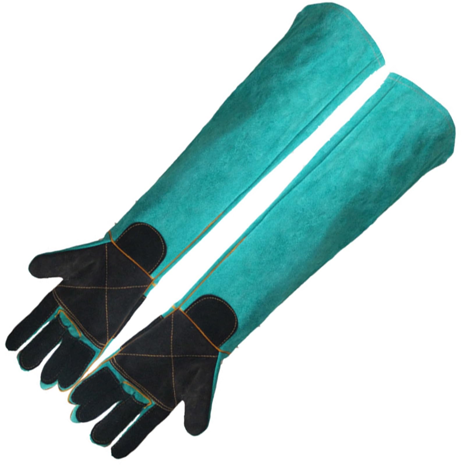 beiss handschuhe ErdBar Bissfeste Tierische Anti-Biss-Handschuhe mit Zwei Lagen Rindsleder und einem Kissen, um Kratzer und Beißen zu verhindern. Messer für Schneiden und Stechen(Green) DIY & Tools Gear Head GWP Eligible BLANEY TACTICAL GEAR BG-0002 Color:Electric moss green