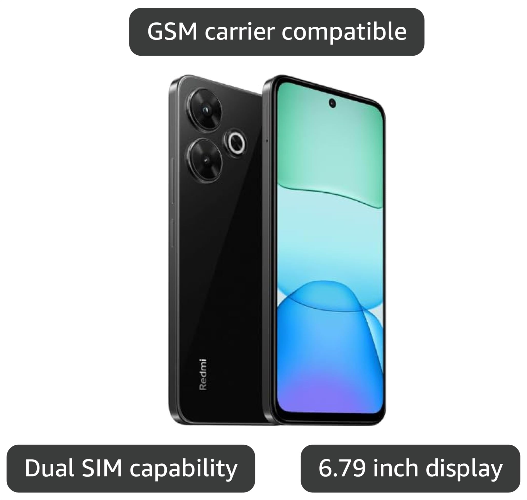 Amazon.com: Xiaomi Redmi 13 (24049RN28L), 256GB 8GB RAM, Dual SIM