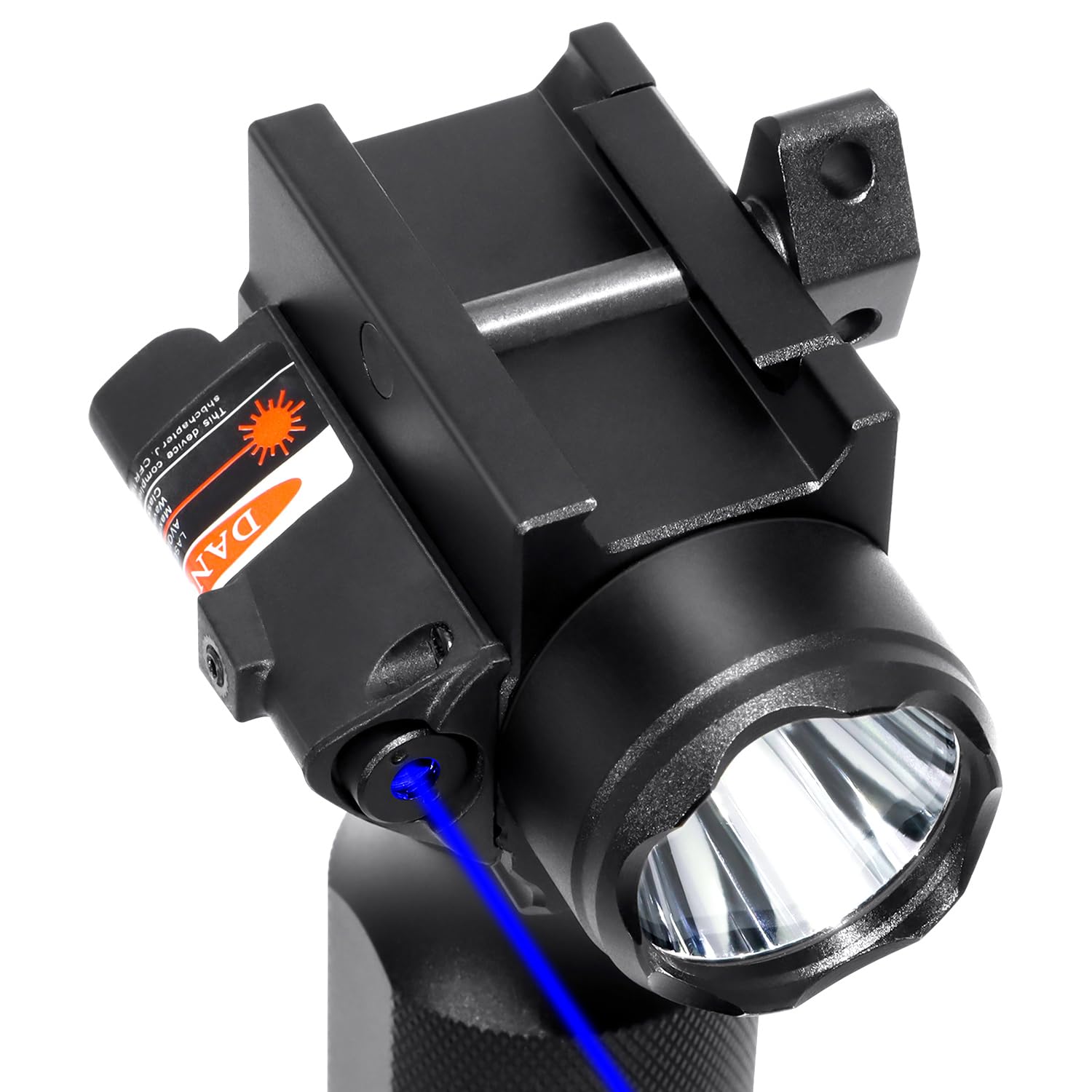 Blue Laser Sight with 1000 Lumens Tactical Flashlight for Rifle, Beam Light Combo, Hard Anodized Aluminum Alloy, Laser Class IIIA, 5mW