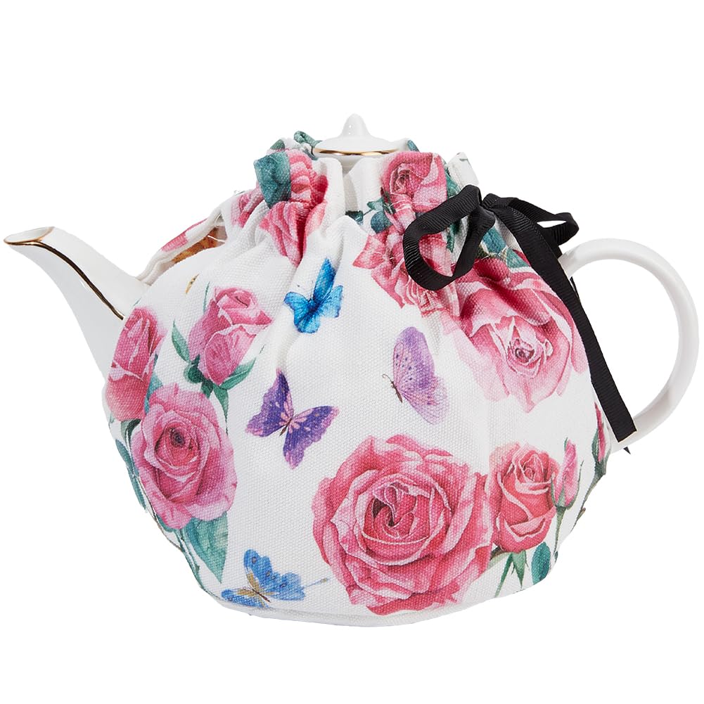CREATCABIN Tea Pot Dust Cover Teapot Cozy Keep Warm Tea Kettle Quilt Vintage Decorative Vintage Washable Keep Warm Suit Small Medium Teapots Kitchen Home Hotel Gift for House Wife 6.1x6.9 Inch