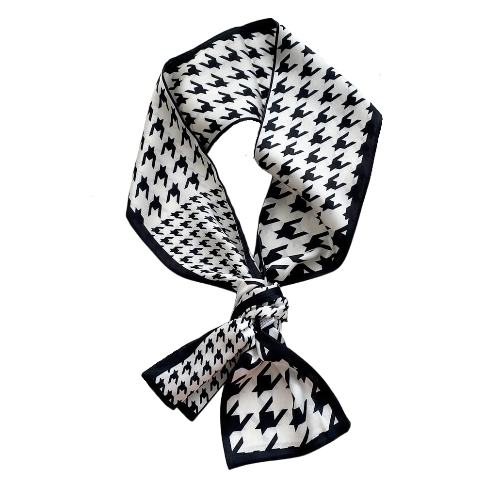 GIMIRO Satin Seidenschal Doppelschichten 150 x 16cm Krawatte Blumen Taillengürtel für Blazer, Mantel, Kleid