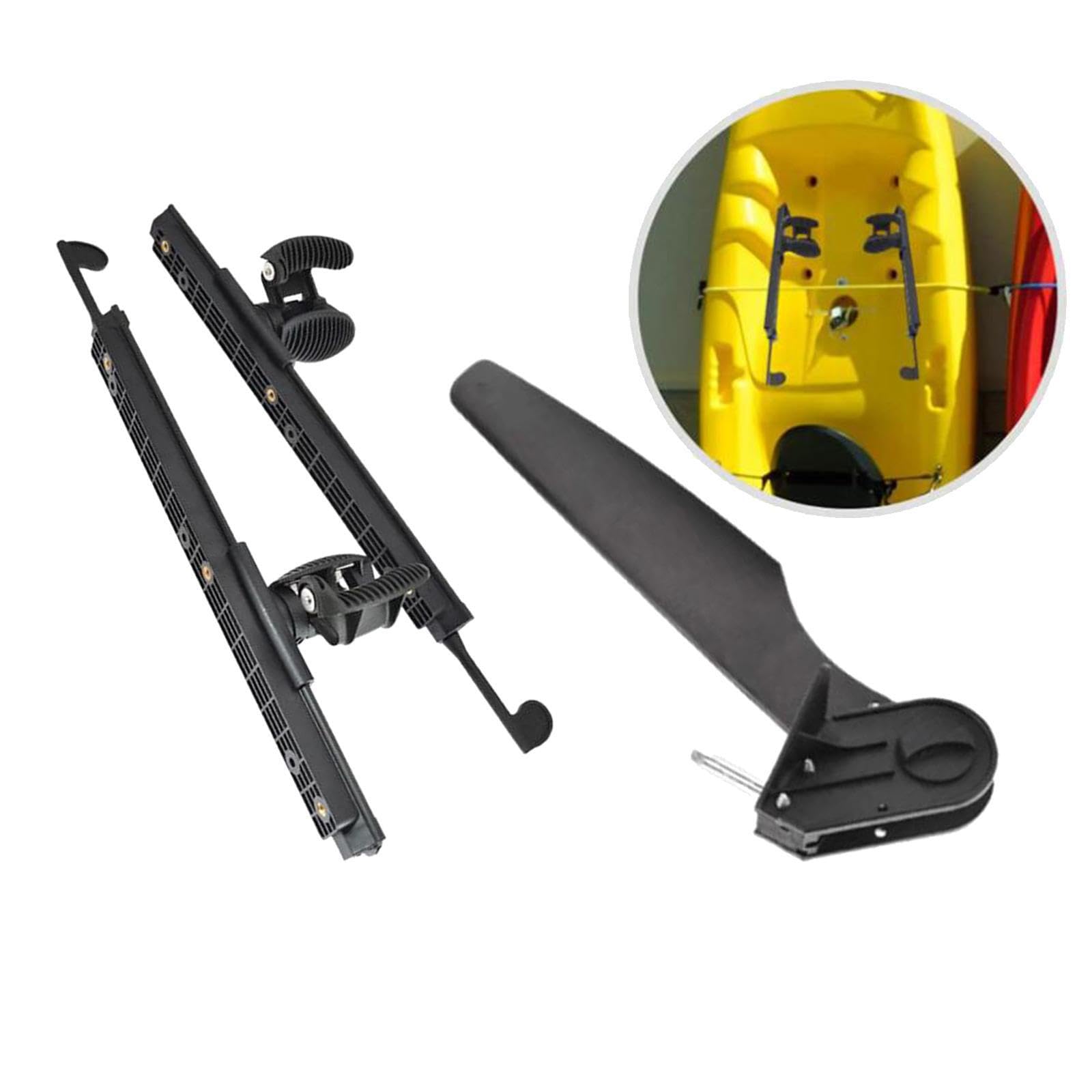 Kajak Ruder Universal Fußpedalset für Wasserfahrzeuge, Kanus und Boote verbessert Stabilität und Leistung für ambitionierte Kajakfahrer. Nylon Fußsteuerung für