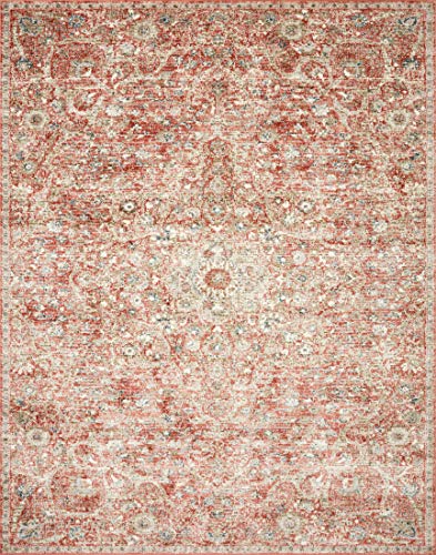 Alfombra Redonda Loloi Saban 3'9" x 3'9" Rust/Beige miniatura 4