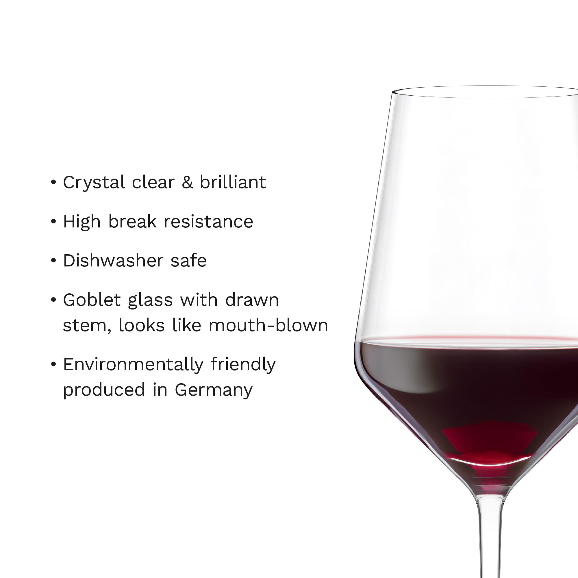Stölzle Bordeaux Red Wine Glasses - Set of 6 -3 Stölzle Bordeaux Red Wine Glasses - Set of 6 -3