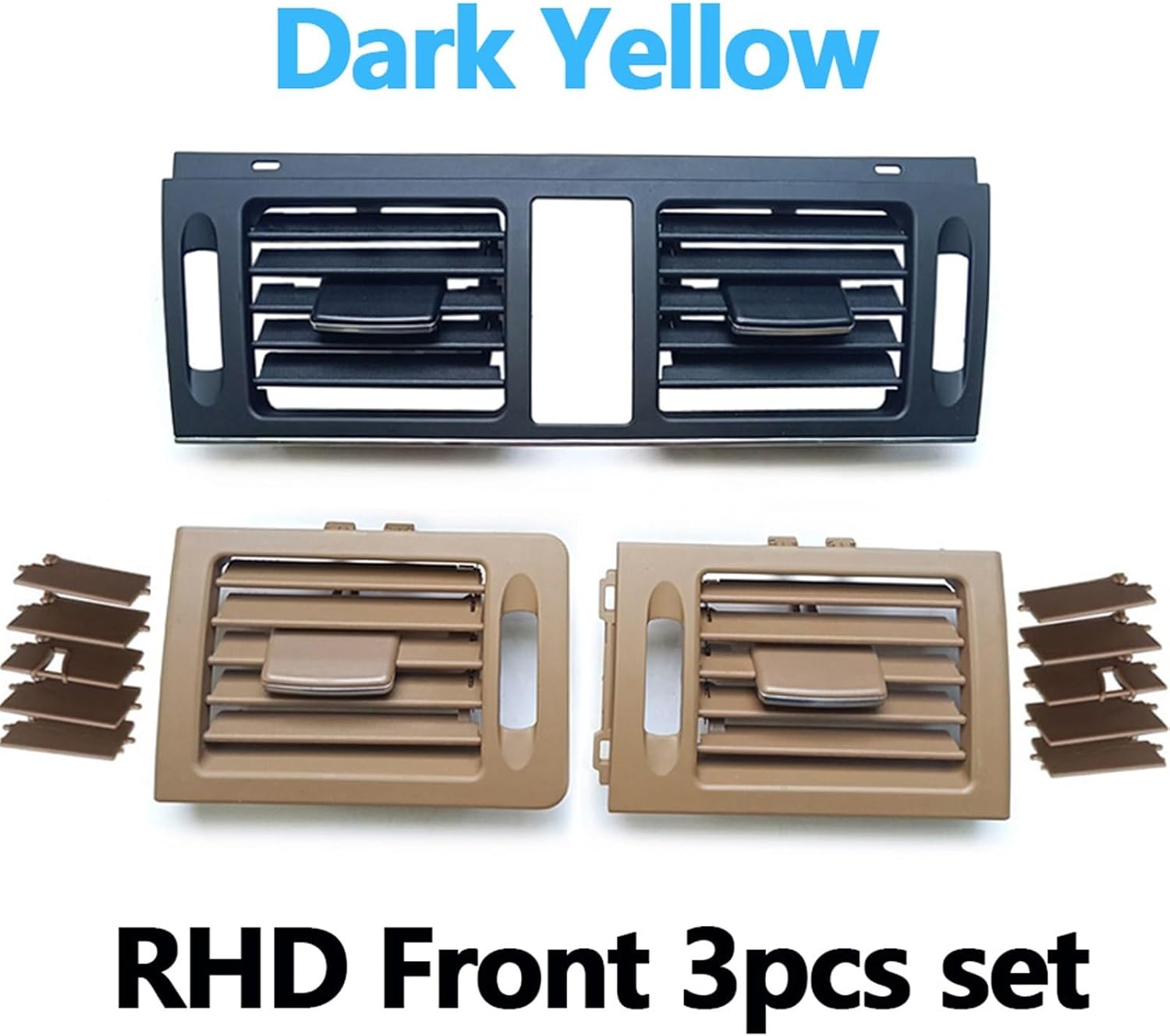 RHD Dashboard Fresh A/C Air Conditioner Vent Grille Cover Compatible with Mercedes Benz W204 C Class 180 200 220 230 260 300 350 2007-2011(RHD Left Moka)