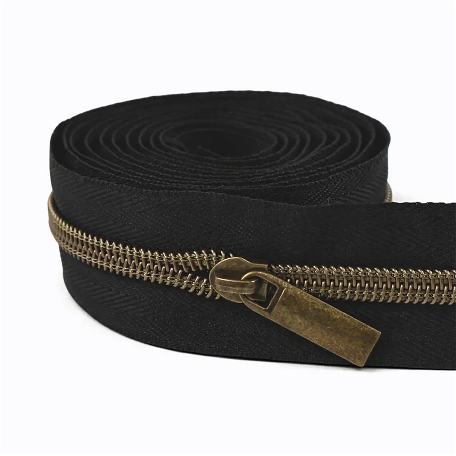 Two Way Separating Zipper, Two Way Zipper 1M Nylon Tape Puller Sewing Bag Clothes Shoe Jacket DIY Multicolor Size 5(KY377ZT148-Bronze)