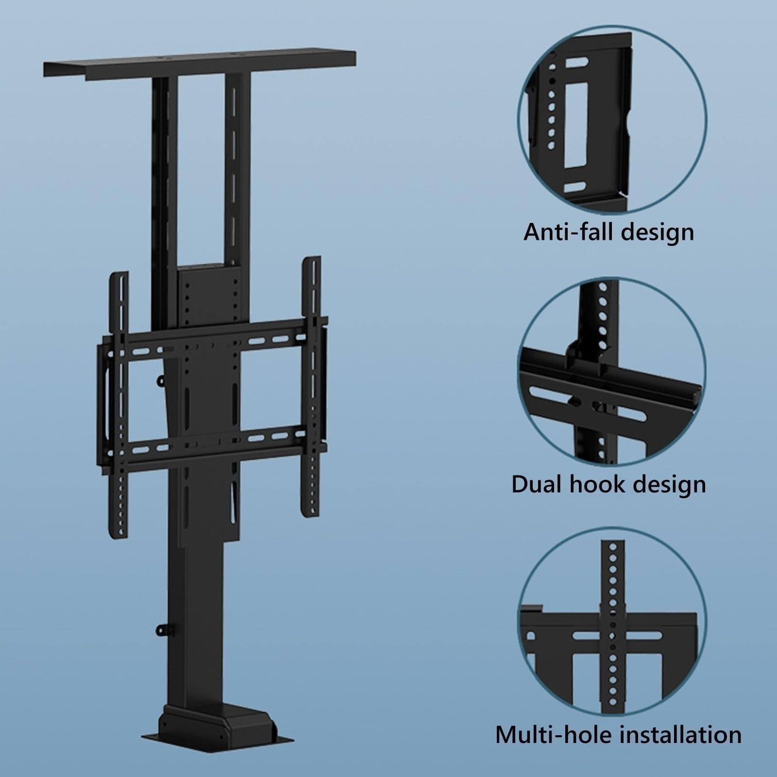 Soporte De Elevación De TV Motorizado, Soporte De Montaje De TV Ajustable, Soporte De TV Motorizado con Control Remoto Se Puede Ocultar En El Gabinete(575-1225mm 40-70in TV)