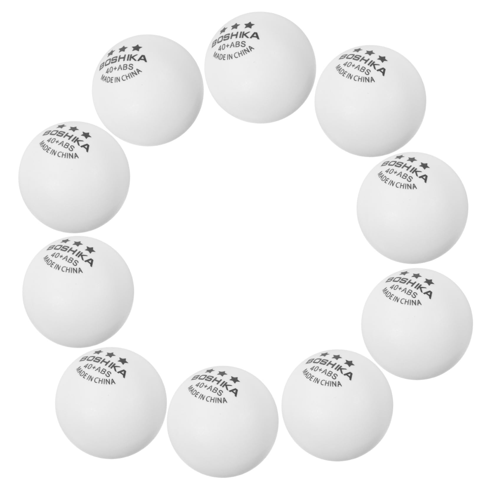 Abaodam 10Pcs White Pong Balls Premium Table Tennis Balls for Competitive Play and Training for School Gym and Parties Enhanced Control Consistent Bounce
