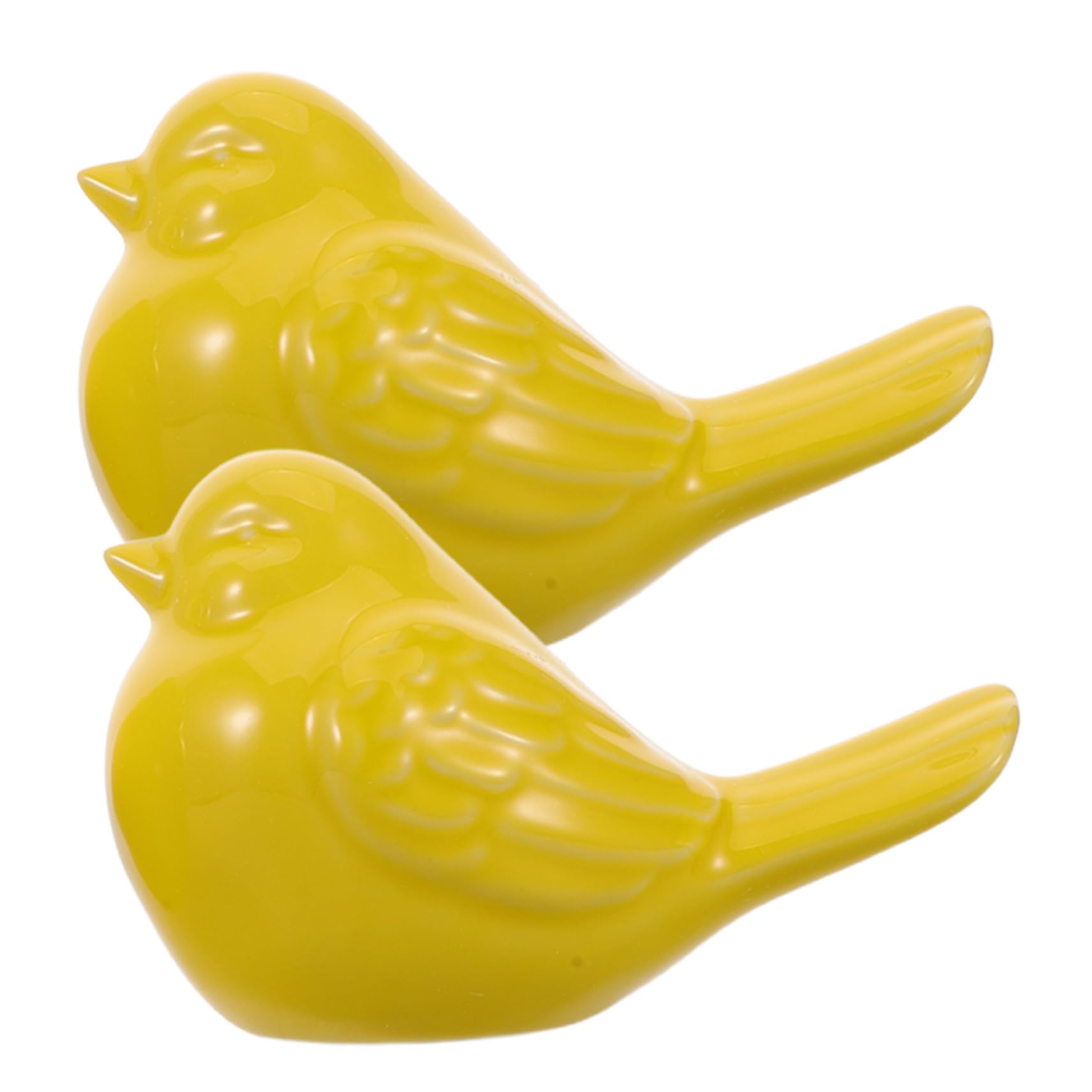 TOYANDONA 2pezzi Statuette di Volatili in Ceramica Decorazioni Nordiche per Casa Ornamenti in Porcellana Lucidata Sculture di Animali in Ceramica Centrotavola Forma di Piccolo Volatile