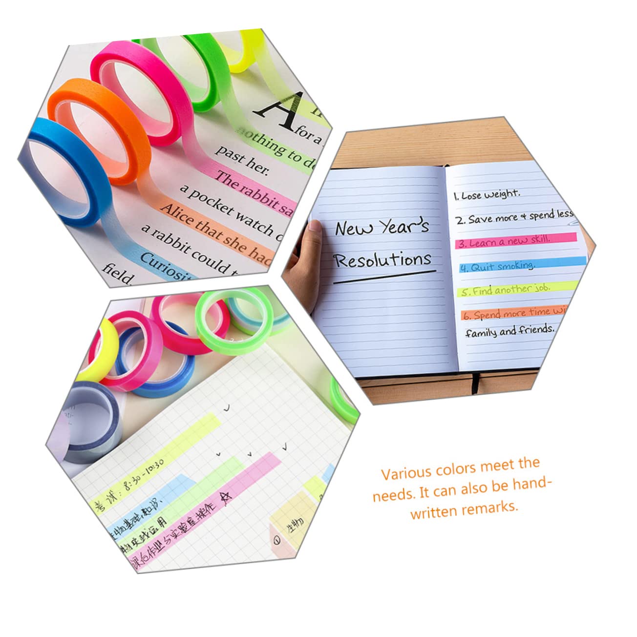 SEWACC 80 Rollen Wasserfester Index-aufkleber Abnehmbare Textmarker Transparentes Highlighter-tape Transparenter Markierungsaufkleber Wasserdichtes Klebeband Farbmarker Das Haustier