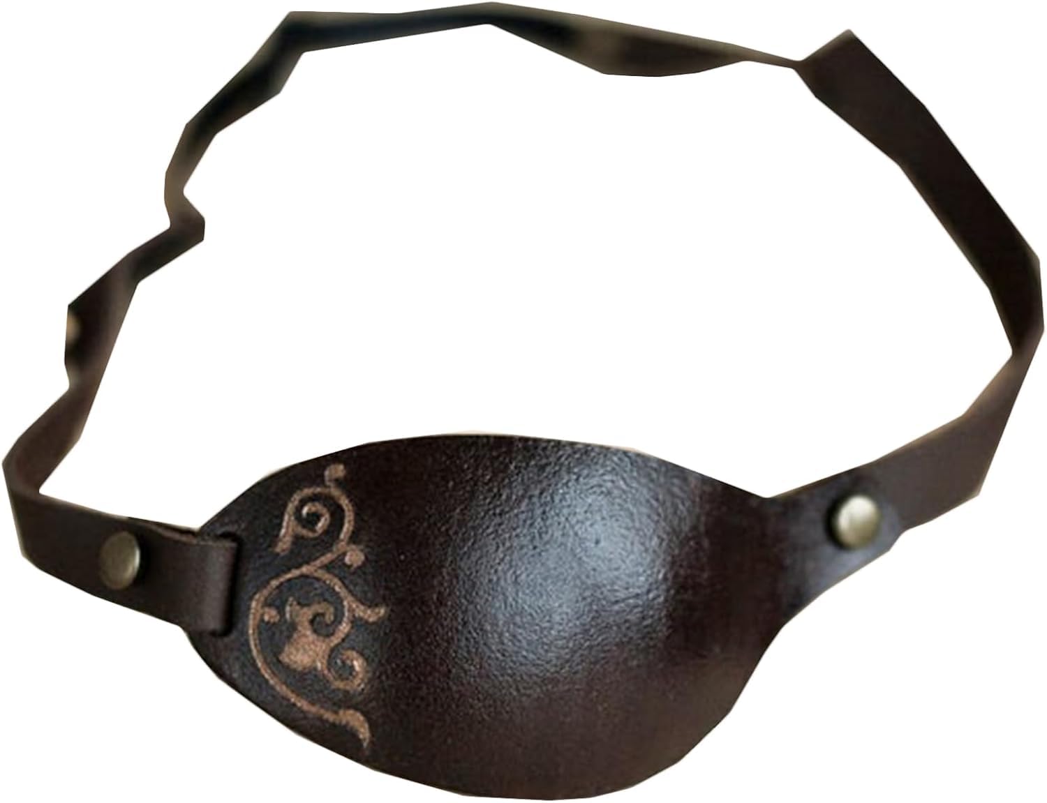 Einzelaugenmaske, Piraten-augenklappen Für Erwachsene, Mittelalterliche Retro-Steampunk-pu-Leder-augenbinde Mit Verstellbarem Gummizug, Right