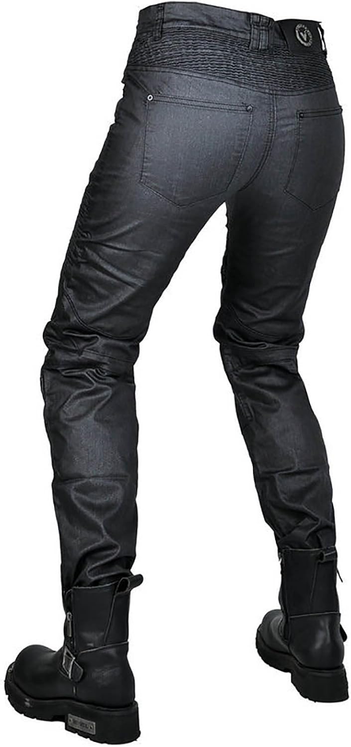 Women's Motorcycle Riding Pants Protective -Scratch Thickened Tear- Jeans with Knee Pads for Casual Sports
