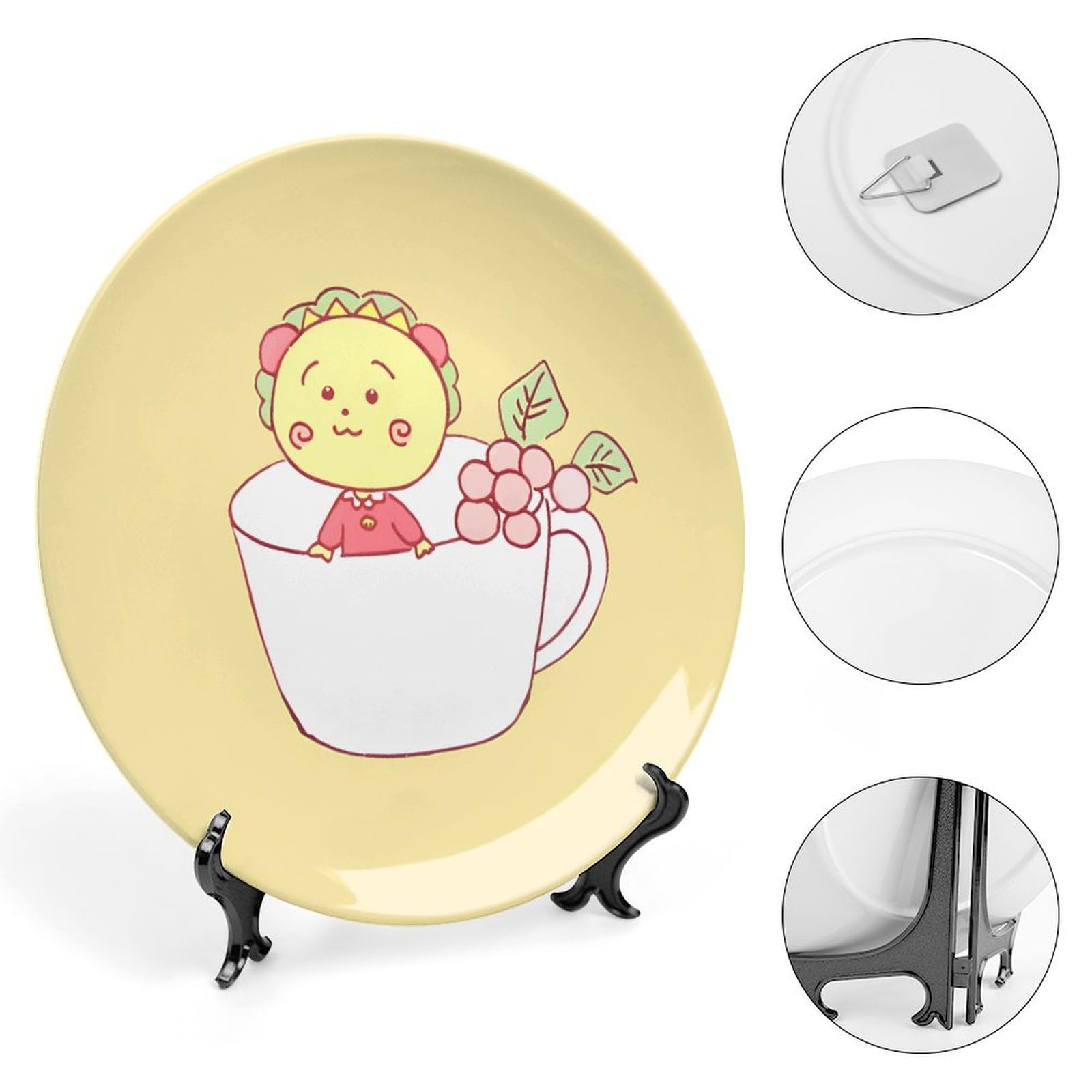 Amazon.co.jp: コジコジ陶磁器製飾り皿（スタンド付）吊り飾りおしゃれ