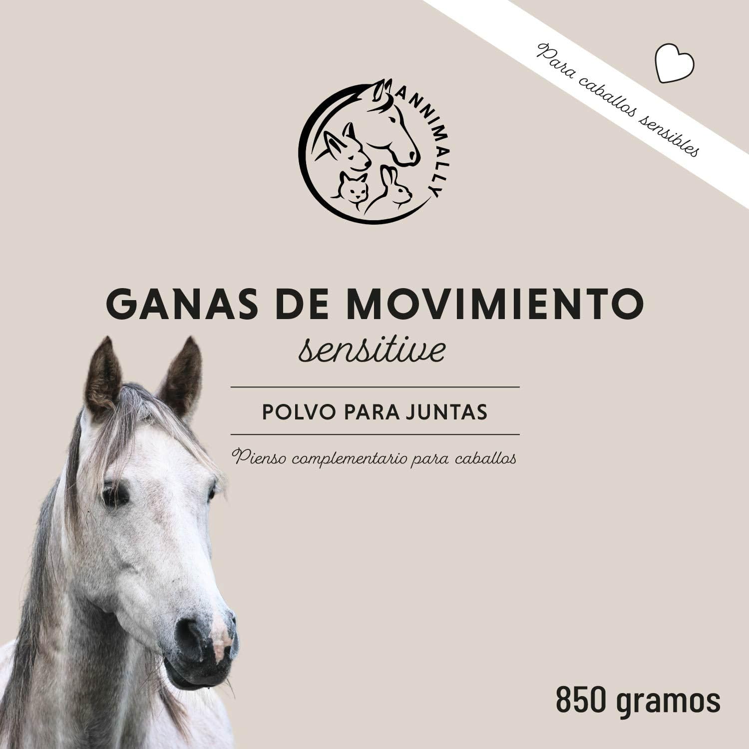 Polvo para articulaciones para caballos 850g con colágeno, manzanilla, MSM (azufre), glucosamina, ácido hialurónico, condroitina - Complemento alimenticio para fortalecer las articulaciones caballo